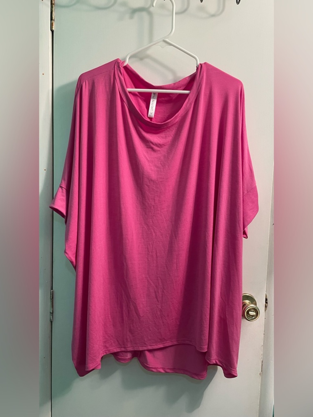 Dear Scarlett Relaxed Pink Women's Top - Soft Draped Tunic 3X